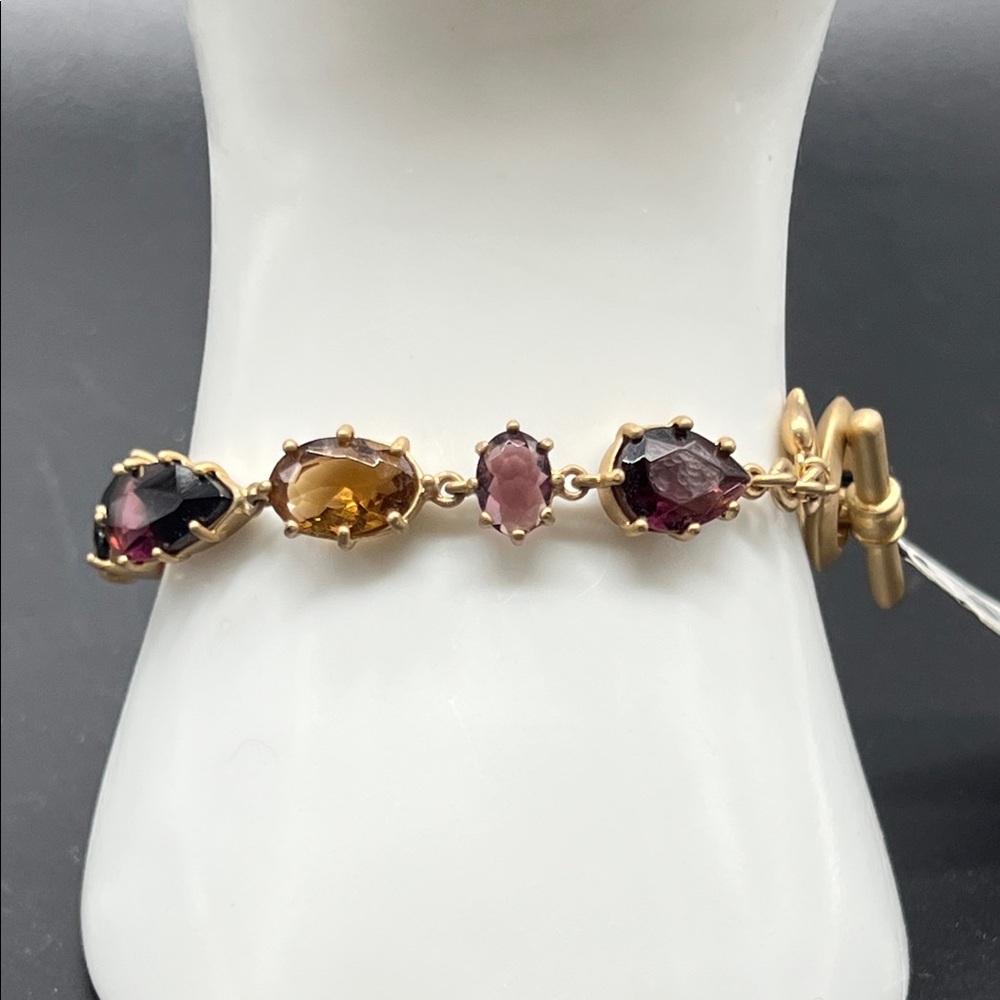 Carolee Gold and Purple Gemstone Bracelet NEW
